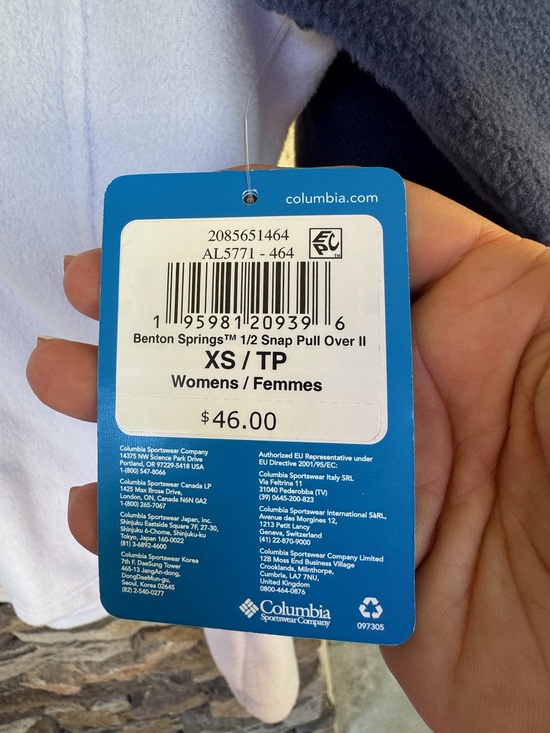 Columbia NWT Benton Springs 1/2 Snap Pullover II-Size XS - Picture 2 of 7